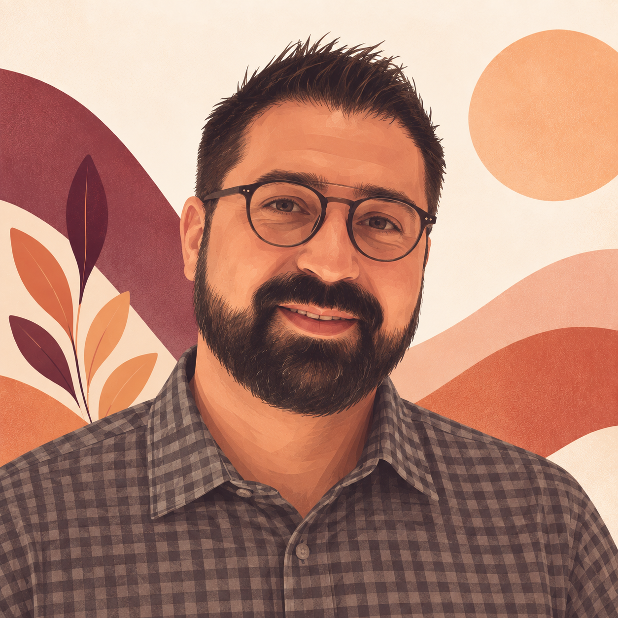 Ritratto illustrato di Daniele Rovaris.