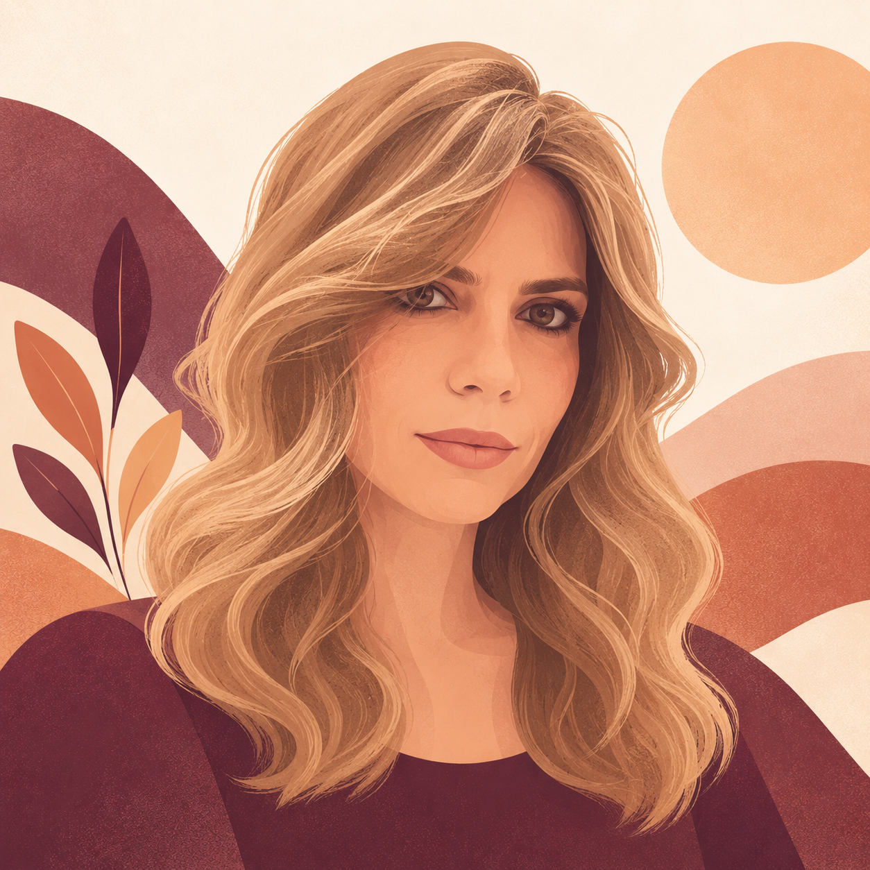 Ritratto illustrato di Erika Alessandra Milanese.